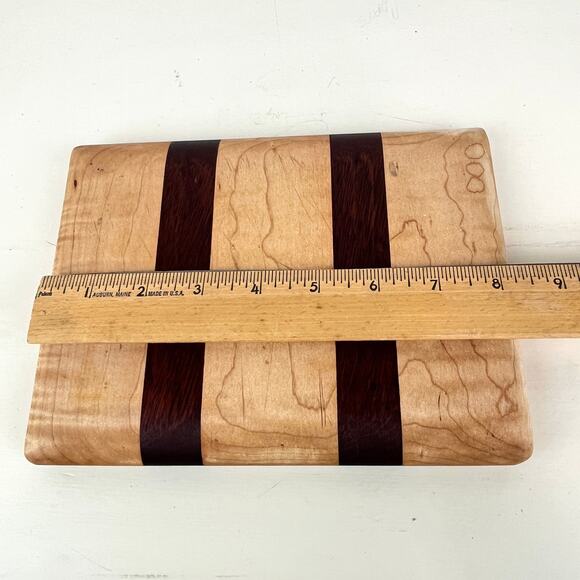 Small Bar Cutting Board Cherry with Walnut Strips - Picture 6 of 6